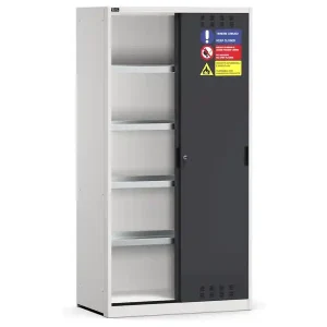 Armadio officina Fami Perfom 1020x600x2000mm con ante scorrevoli fessurate e 4 vasche Occasione