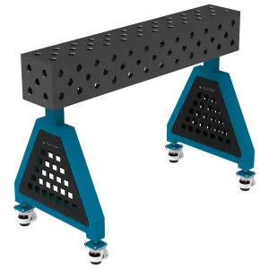 Supporto saldatura con ruote SteelEco Trestle GPPH spessore 8mm, fori 16mm in griglia diagonale Offerta Del Giorno