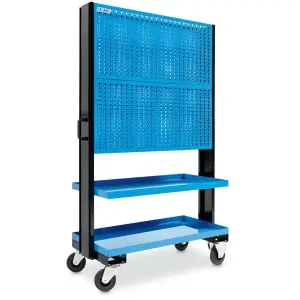 Prezzo Di Fabbrica Carrello multiuso OMCN C52 con doppio pannello forato e 2 ripiani, 980x470x1500mm