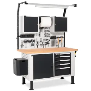 Subito Disponibile Banco da lavoro regolabile Fami MASTERBR1508 150cm con armadio, cassettiera e pensili vasistas