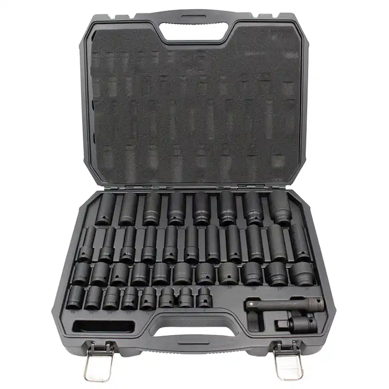 Set di bussole lunge a impatto da 9 a 30 mm 1/2" esagonale CrMo 40 pezzi Affare