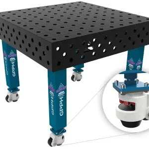 Offerta Speciale Banco per saldatura con ruote SteelExpert GPPH 1x1mt spessore 25mm, fori 28mm