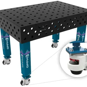 A Buon Prezzo Banco per saldatura con ruote SteelExpert GPPH 1,2x0,8mt spessore 25mm, fori 28mm