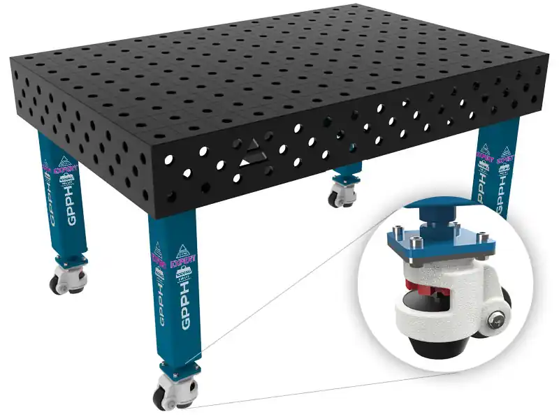 Banco per saldatura con ruote SteelExpert GPPH 1,5x1mt spessore 25mm, fori 28mm Compra Adesso