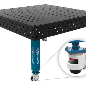 Spedizione Espresso Banco per saldatura con ruote SteelExpert GPPH 1,5x1,48mt spessore 25mm, fori 28mm