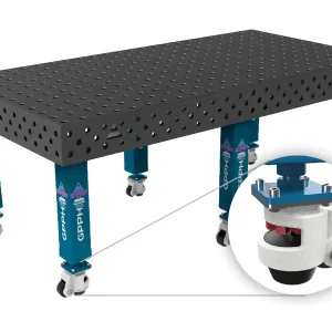 Vendita Finale Banco per saldatura con ruote SteelExpert GPPH 2,4x1,2mt spessore 25mm, fori 28mm