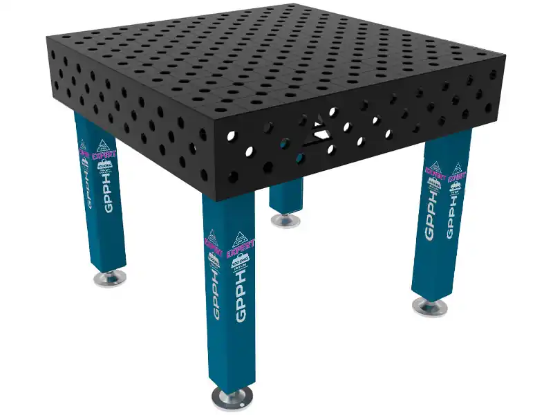 Banco per saldatura SteelExpert GPPH 1x1mt spessore 25mm, fori 28mm in griglia diagonale Consegna Rapida
