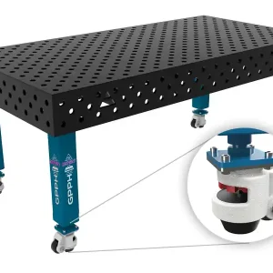 Banco per saldatura con ruote SteelExpert GPPH 2x1mt spessore 25mm, fori 28mm griglia diagonale Compra Online