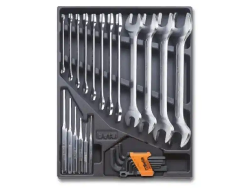 Assortimento 27 chiavi combinate, chiavi maschio e cacciaspina Beta T31 in termoformato rigido ABS Prezzo Conveniente