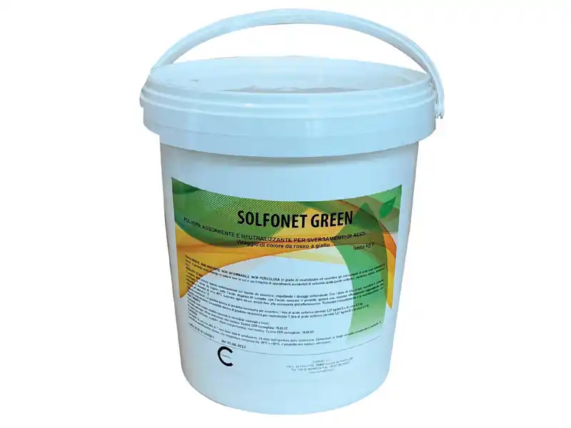 Saldi Assorbente in polvere Carvel Solfonet Green per acido solforico, secchio 5Kg