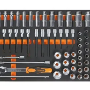 Assortimento 75 bussole esagonali da 1/2" Beta M120 in termoformato morbido EVA Di Tendenza