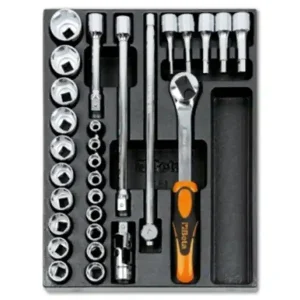 Assortimento 29 bussole esagonali da 1/2" Beta T80 in termoformato rigido ABS Prezzo Conveniente