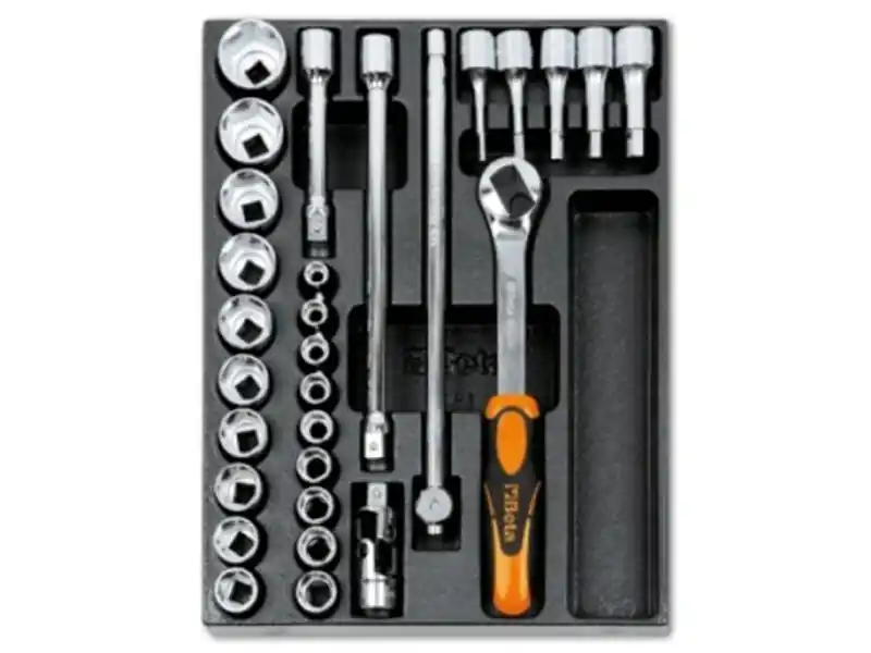 Assortimento 29 bussole esagonali da 1/2" Beta T80 in termoformato rigido ABS Prezzo Conveniente