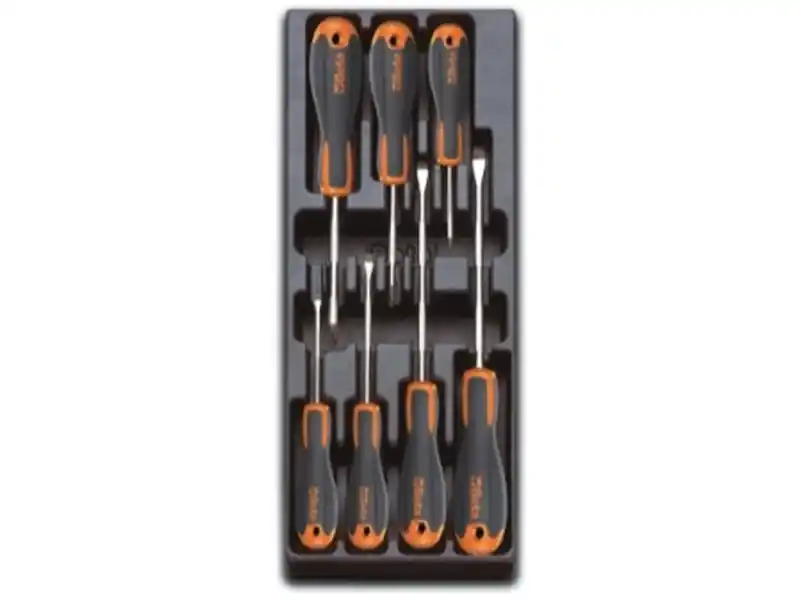 Assortimento 7 giravite Evox per viti lama piatta e Phillips Beta T221 in termoformato rigido ABS Compra Oggi Stesso