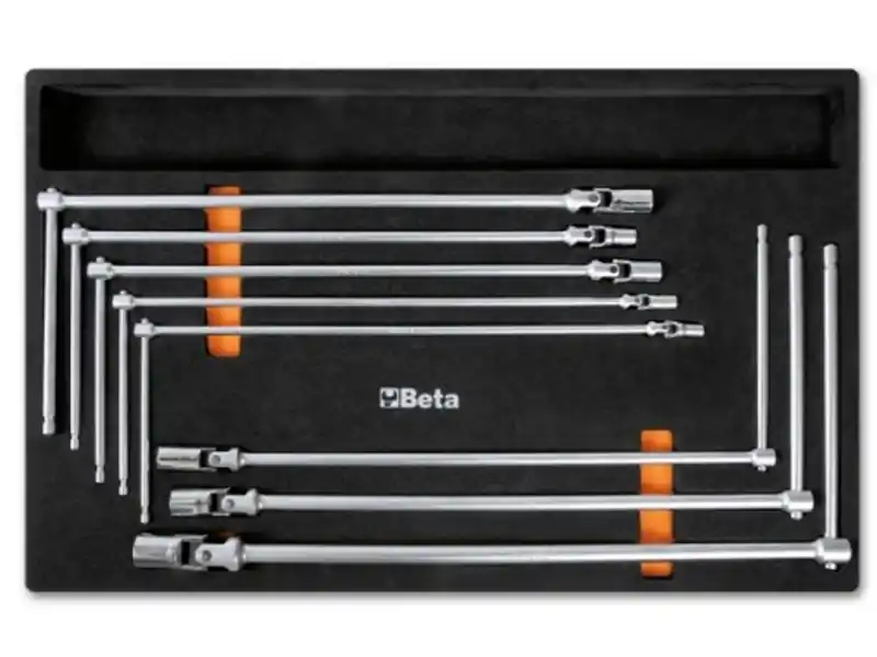 Assortimento 8 chiavi a T con bussola esagonale snodata Beta M63 in termoformato morbido EVA Direttamente Dal Produttore