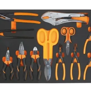 Spedizione Espresso Assortimento 13 utensili da taglio, pinze e tronchesi Beta M129 in termoformato morbido EVA