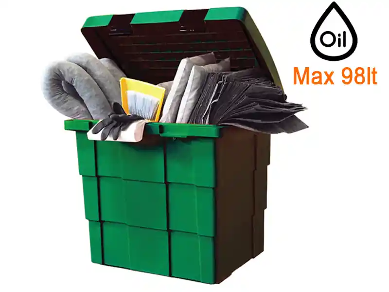 Vendita Finale Contenitore polietilene Carvel 650x500x570mm con materiale assorbente universale, 98lt