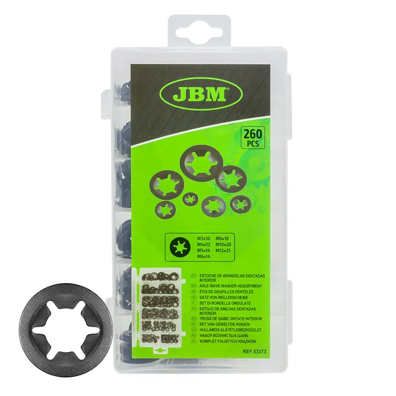 Quantità Limitata Kit assortito di rondelle di bloccaggio Starlock a denti interni - 260 pezzi JBM