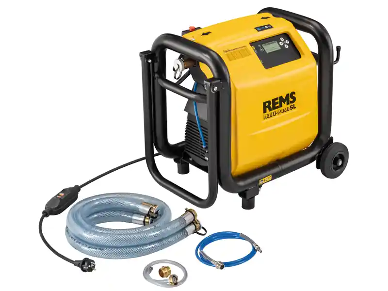 Unità elettronica di flussaggio e provaimpianti REMS Multi-Push SL con compressore Prezzo Conveniente