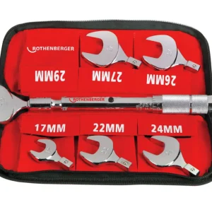 Ultime Pezzi Set chiave dinamometrica a forcella Rothenberger coppia 17-29mm