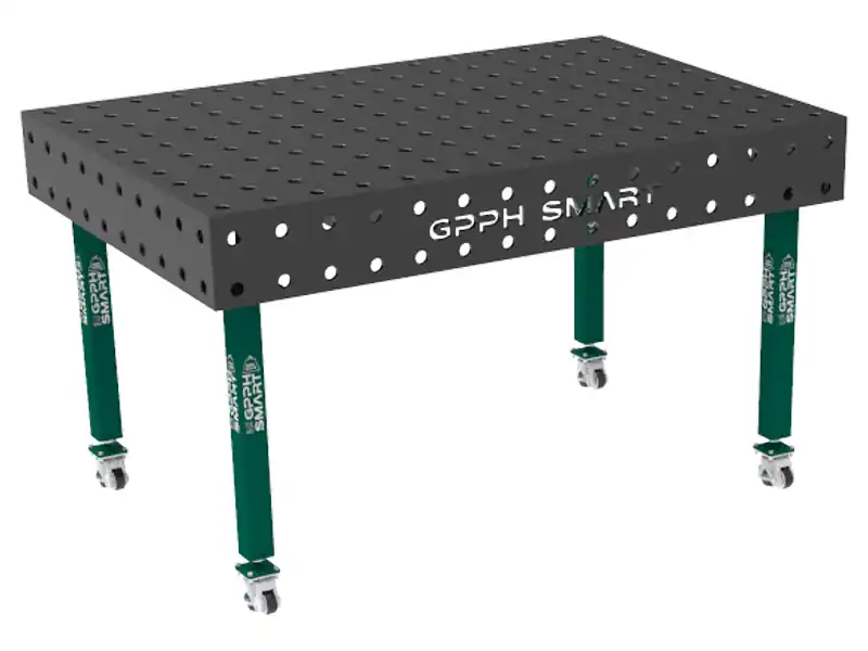 Banco saldatura Smart GPPH con ruote spessore 15mm, fori 28mm, dimensioni da 1,5 a 3 metri Economico