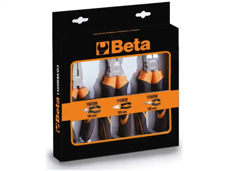 Assortimento 3 utensili manuali Beta 1169BM/D3 con 2 pinze ed una tronchese Offerta Speciale