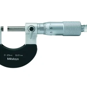 Mitutoyo micrometro analogico per esterni 0-25mm risoluzione 0,01mm con guancialini isolanti Bestseller