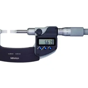 Nuova Collezione Mitutoyo micrometro digitale con incudini a lama 25-50mm, risoluzione 0,001mm, uscita dati