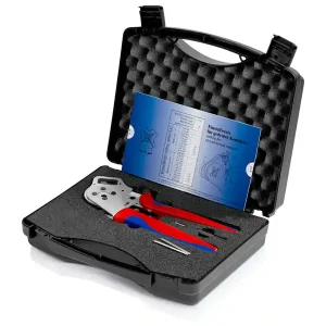 Novità Knipex pinza a 4 punzoni per contatti torniti, regolazione digitale 0,14-6 mm² in valigetta resina
