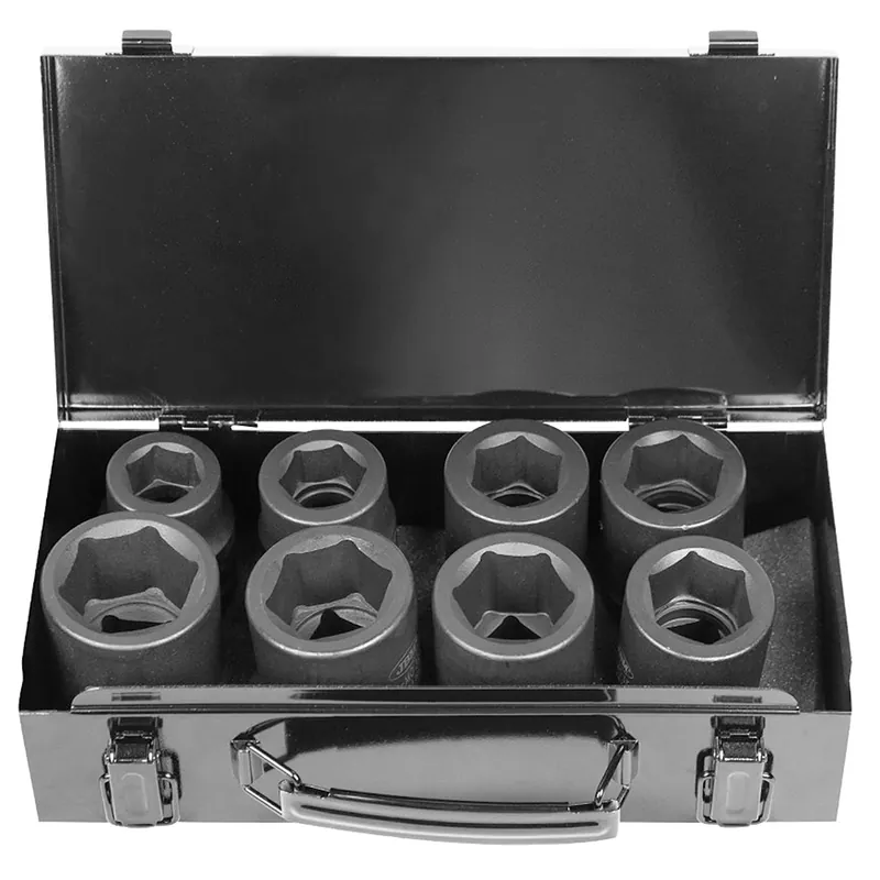 Set di bussole a impatto da 24 a 41 mm 1" esagonale CrMo 8 pezzi Vendita Finale