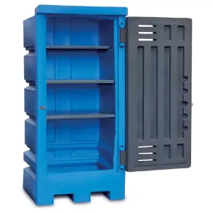 Armadio di sicurezza monoblocco Carvel 830x830x1990mm in polietilene per prodotti chimici corrosivi Economico