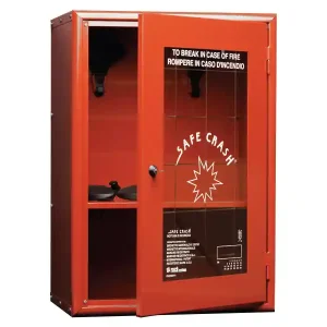 Armadietto pensile per DPI Carvel 415x300x600mm anta in vetro frangibile, 2 ripiani e appendiabiti Prezzo Ridotto