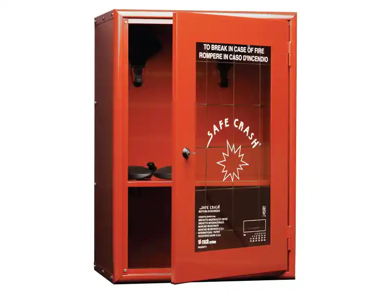 Armadietto pensile per DPI Carvel 415x300x600mm anta in vetro frangibile, 2 ripiani e appendiabiti Prezzo Ridotto