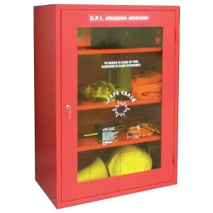 Subito Disponibile Armadio di sicurezza monoblocco per DPI Carvel 730x400x1000mm con anta vetro frangibile e 3 ripiani