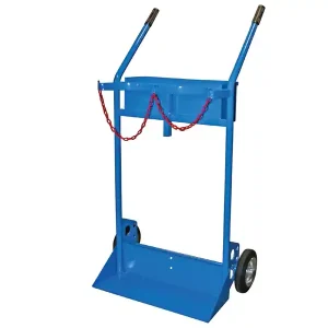 Carrello portabombole biposto Carvel 720x1250mm con cassetta per bombole gas Ø250mm Prezzo Ridotto