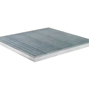 Piattaforma di contenimento pedonabile Carvel 1010x1010mm in acciaio zincato, capacità 25 litri Saldi