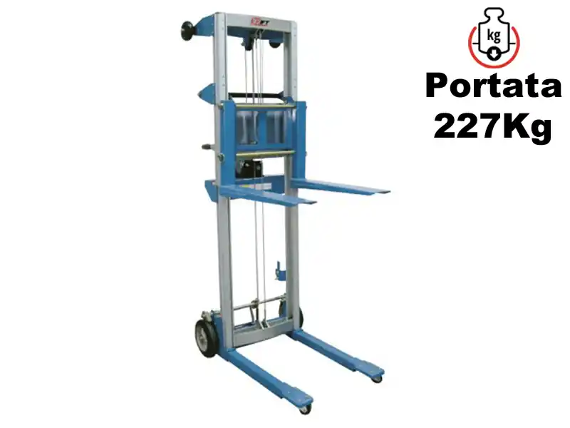 Compra Oggi Stesso Carrello elevatore manuale Barbero WFH-227 in lega di alluminio, portata 227Kg, sollevamento 1250mm