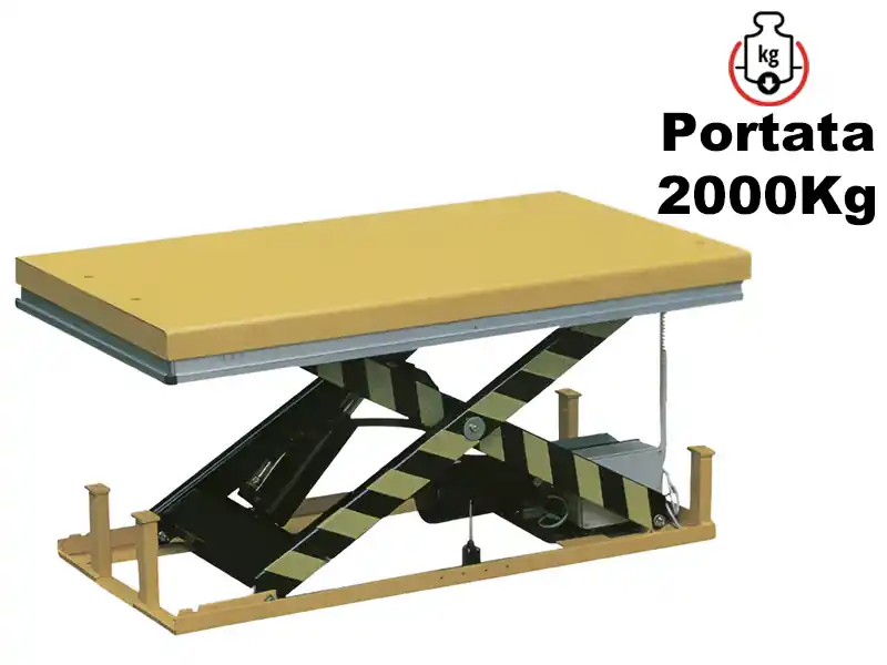 Saldi Piattaforma elettroidraulica Barbero HW2 a pantografo semplice, portata 2000Kg