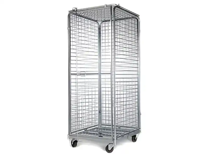 Carrello logistico di sicurezza Barbero 720x800x1840mm in rete metallica con chiusura lucchettabile Direttamente Dal Produttore