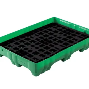 Promozione Esclusiva Vasca di raccolta in polietilene Carvel 1250x850x230mm per prodotti chimici, acidi e basi, 150lt