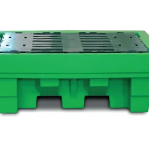 Reso Gratuito Vasca di raccolta liquidi acidi, basi e oli Carvel 1420x1020x520mm in polietilene per 2 fusti, 370lt