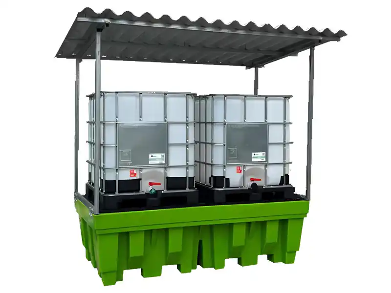 Ultima Occasione Vasca di raccolta per cisterne Carvel 3100x2150x2500mm con tettoia, capacità 1400lt