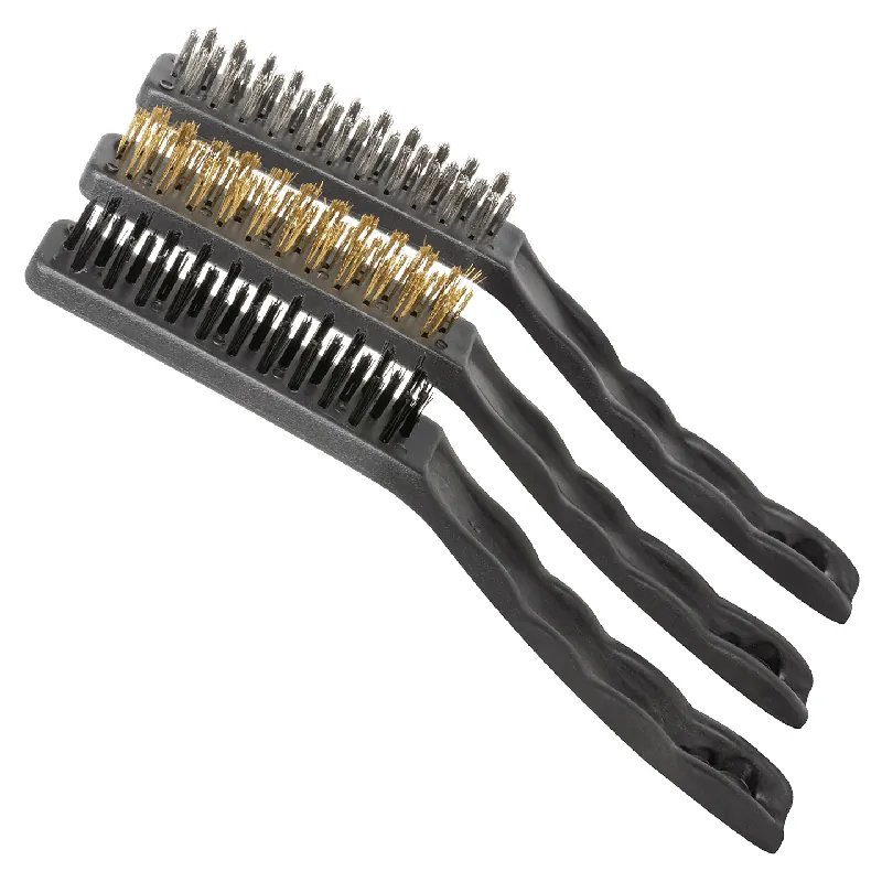 Set di spazzole metalliche acciaio ottone e nylon 3 pezzi Subito Disponibile
