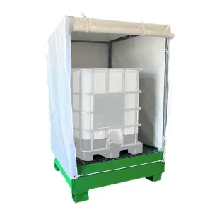 Reso Gratuito Vasca di raccolta in acciaio per cisterne Carvel 1650x1340x2020mm copertura in telo PVC, 1060lt