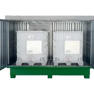 Subito Disponibile Vasca di raccolta in acciaio per cisterne Carvel 2740x1310x2090mm deposito di copertura, 1070lt