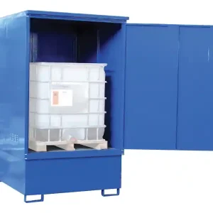 Deposito esterno con vasca di raccolta in acciaio Carvel 1350x1660x2535mm per cisterne, 1100lt Spedito Oggi