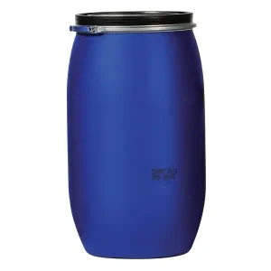 Saldi Fusto in polietilene a sezione tonda Carvel Ø582x985mm con bocca larga ad apertura totale, 220lt