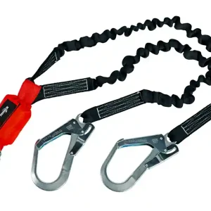 Cordino assorbitore a 2 braccia 3M Protecta con moschettone Twist Lock, nastro 1,5mt Esclusivo