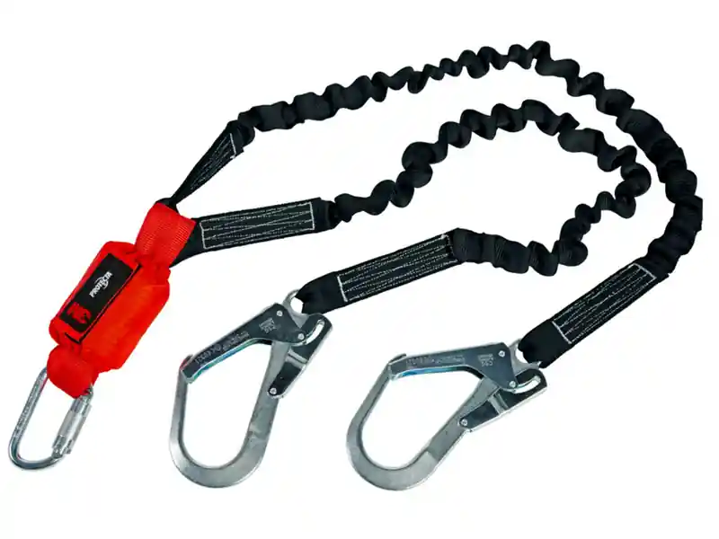 Cordino assorbitore a 2 braccia 3M Protecta con moschettone Twist Lock, nastro 1,5mt Esclusivo