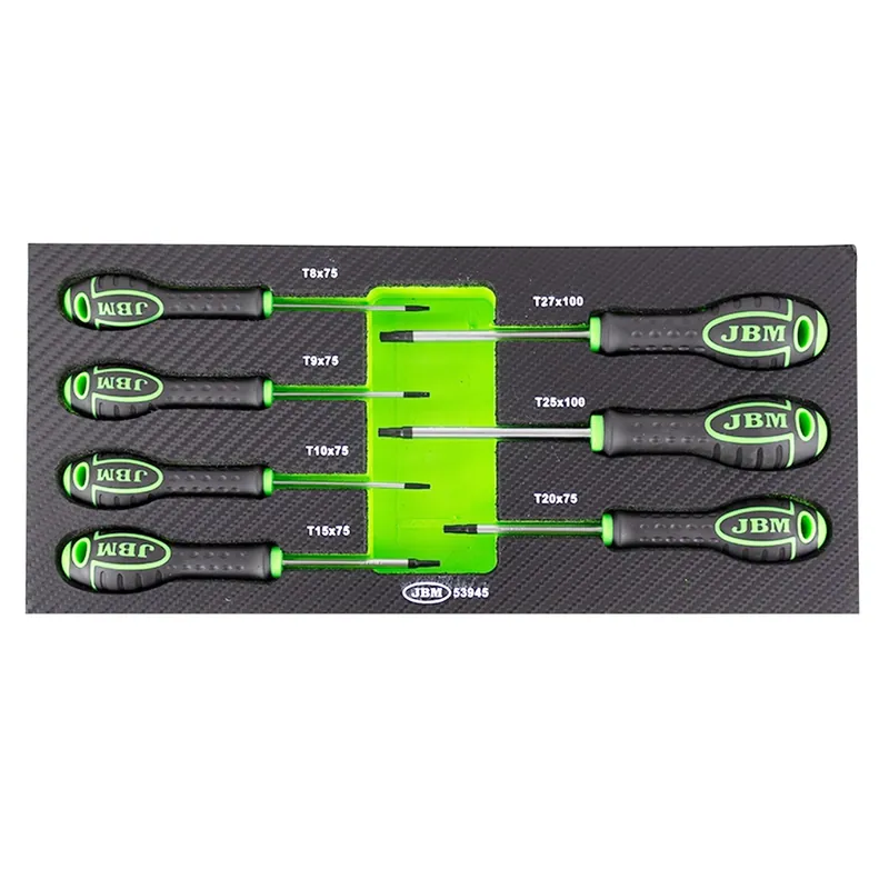 Prezzo Conveniente Modulo per carrelli portautensili 18x39 - Cacciaviti Torx - 7 pezzi JBM